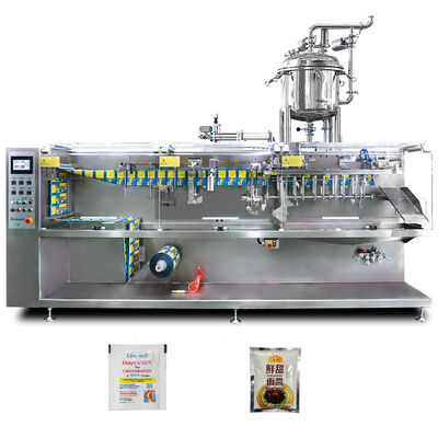 سعر جيد Roll Film Standup Pouch Top Spout Doypack Milk Tea Filling Horizontal multifunctional packaging machine الانترنت